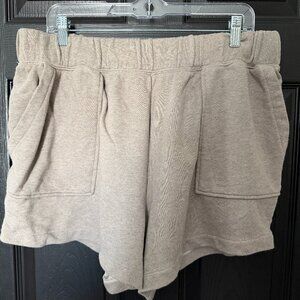Like New Womens Aerie Cotton Shorts Beige Tan Extra Large